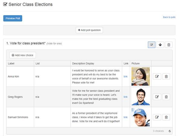 Voting Question Examples